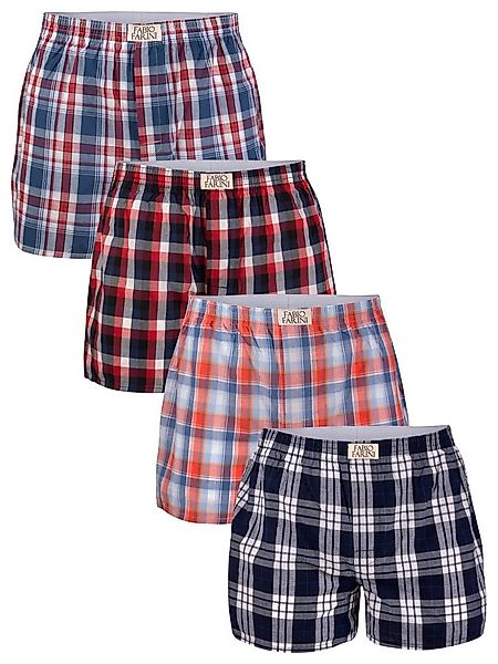 Fabio Farini Webboxer Herren Unterhosen - Männer Boxershorts (4-St) bequeme günstig online kaufen
