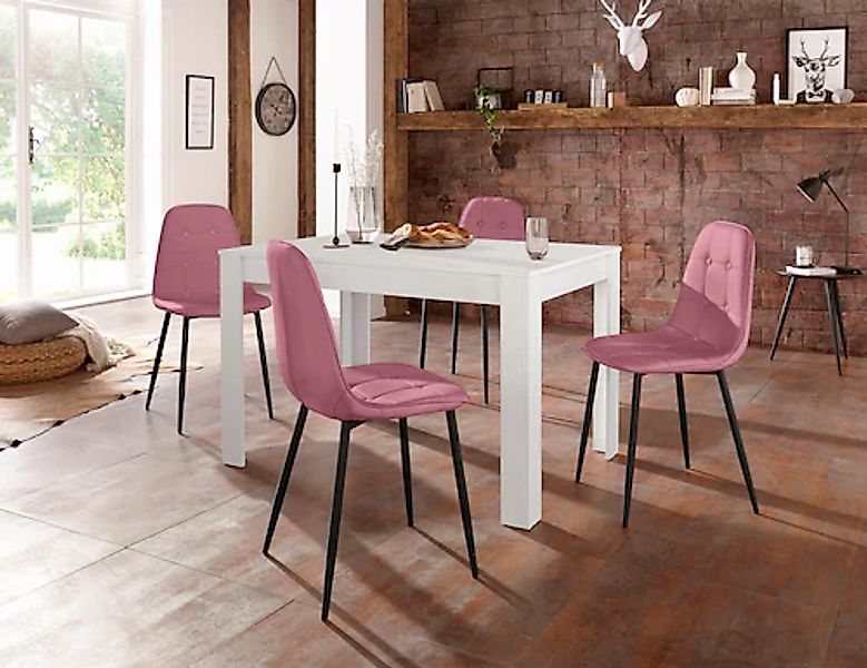 INOSIGN Essgruppe Set, 5 Stk. tlg. mit Esstisch 120 cm breit günstig online kaufen