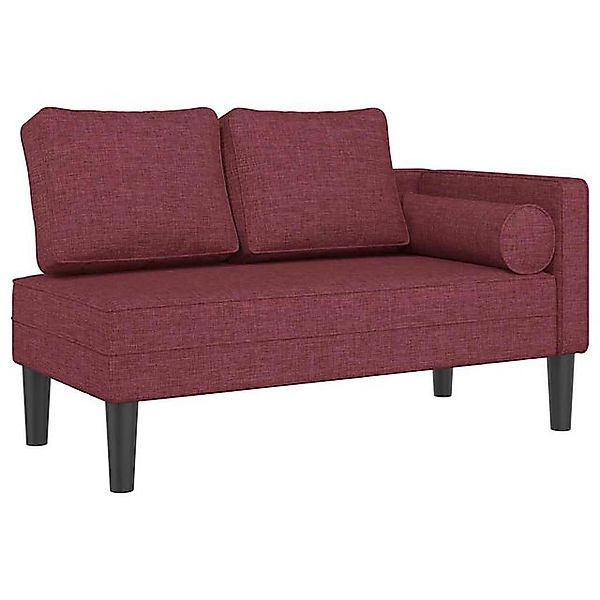 vidaXL Chaiselongue, Chaiselongue mit Kissen Weinrot Stoff günstig online kaufen