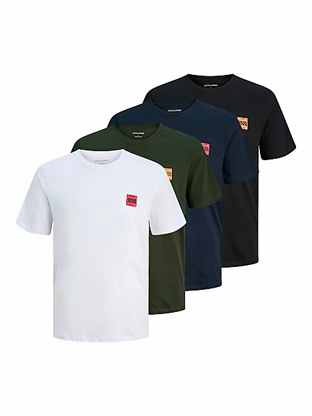 Jack & Jones Kurzarmshirt "JJBRANDY TEE SS CREW NECK 4PK MP", (Packung, 3 t günstig online kaufen