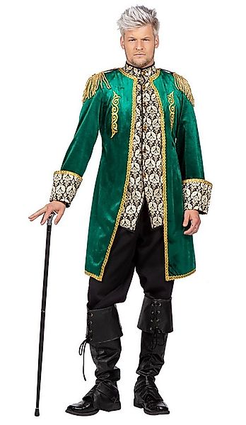 Karneval-Klamotten Kostüm Parade Frack Herren Hochwertig Samt grün gold, Sh günstig online kaufen