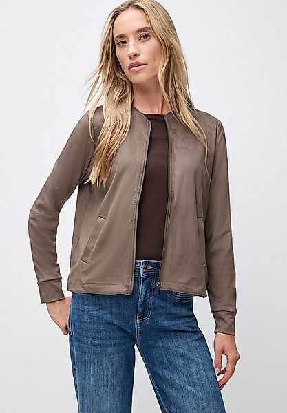 STREET ONE Lederimitatjacke mit Rundhalsausschnitt günstig online kaufen