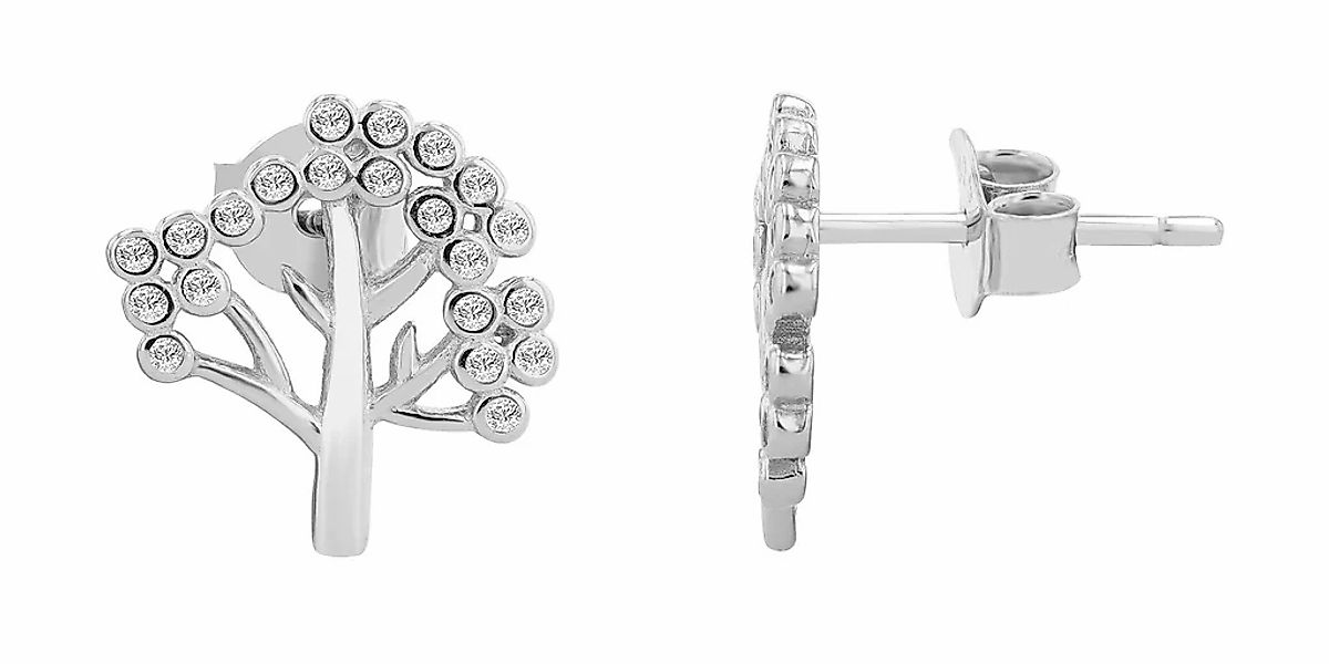 Adelia´s Paar Ohrhänger "Damen Ohrringe – Ohrstecker Lebensbaum aus 925 Sil günstig online kaufen