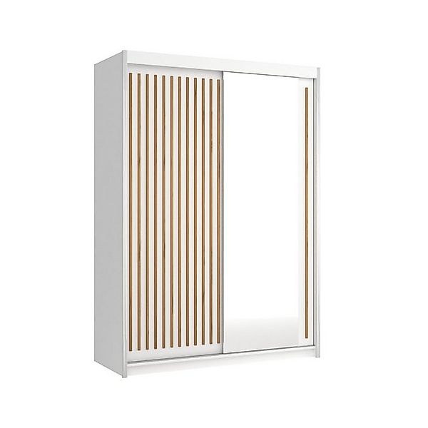 MOEBLO Kleiderschrank IMPERIAL (mit Spiegel und Lamellen – 2-türiger Kleide günstig online kaufen