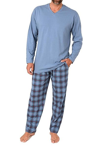 Normann Pyjama Normann Herren Schlafanzug lang mit Karo Hose - auch in Über günstig online kaufen