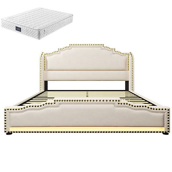 Gotagee Polsterbett Doppelbett 140×200cm Stauraumbett Jugendbett mit 4 Schu günstig online kaufen