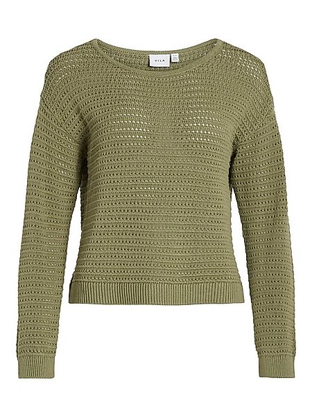 Vila Strickpullover Legerer Strickpullover Transparent Feinstrick VIBELLISI günstig online kaufen