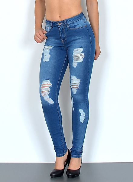 ESRA Skinny-fit-Jeans Damen Jeans Skinny Hose günstig online kaufen