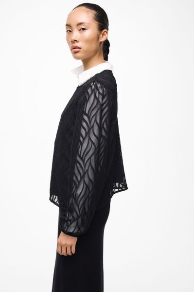 Vila Blusenshirt Chices Oberteil mit Textur günstig online kaufen