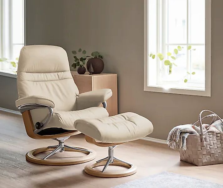 Stressless Relaxsessel "Sunrise", (Set, Relaxsessel mit Hocker), mit Signat günstig online kaufen