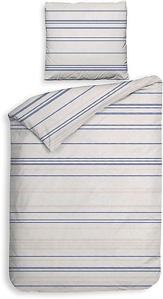 Heckett & Lane Bettwäsche "Mattia" 2 Stk. 100% Baumwolle, hochwertiges Flan günstig online kaufen