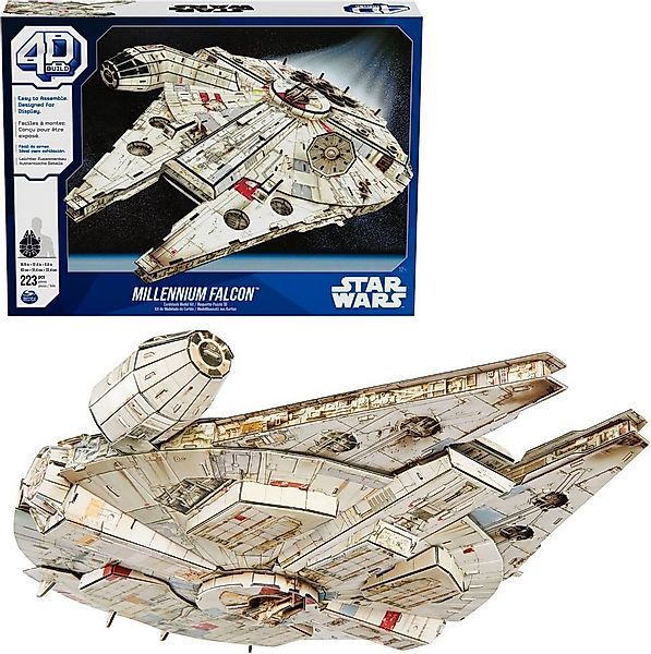 Spin Master 3D-Puzzle 4D Build - Star Wars - Millennium Falcon Raumschiff, günstig online kaufen