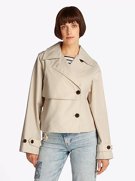 Tommy Jeans Kurzjacke "TJW SHORT TRENCH JACKET", mit kurzem Schnitt, mit Ei günstig online kaufen
