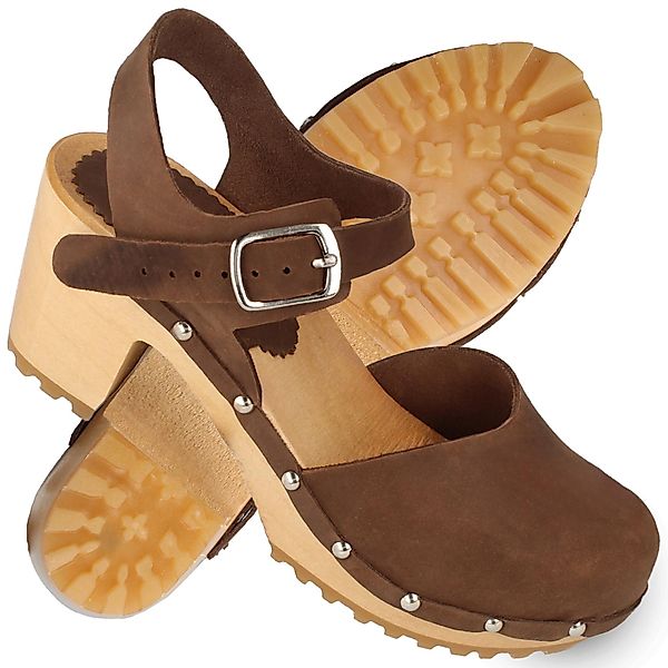 Cloque Battonya Damen Clog mit Holzabsatz, günstig online kaufen