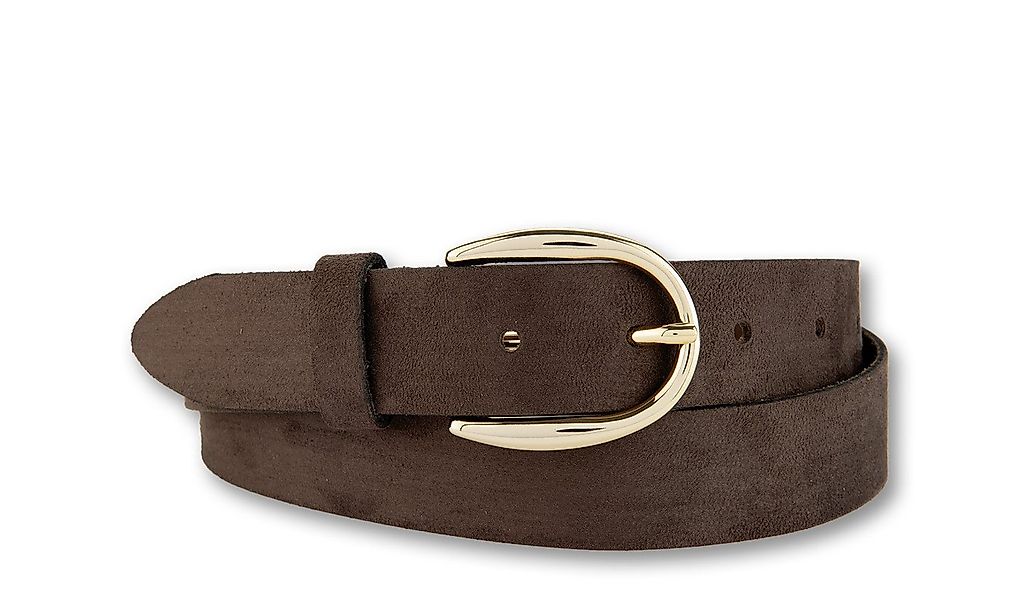 BERND GÖTZ Ledergürtel Ledergürtel mit samtigem Look und Goldschließe günstig online kaufen