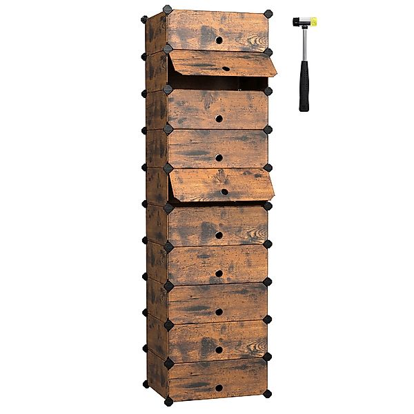 SONGMICS Schuhregal Schuhschrank, mit 10 Fächern, günstig online kaufen