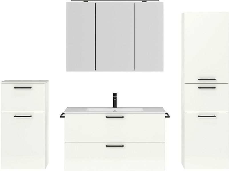 nobilia® Badmöbel-Set »Tolvina«, (4 St., vormontiert, mit Soft-Close), inkl günstig online kaufen