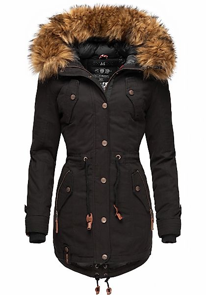 Marikoo Wintermantel "La Viva Prc" stylischer Winterparka mit abnehmbarem K günstig online kaufen