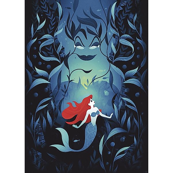 Komar Wandbild Disney Ariel Ursula 50 cm x 70 cm Blau günstig online kaufen
