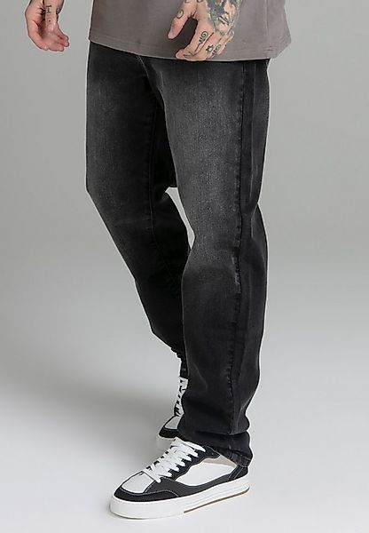 Siksilk Regular-fit-Jeans SikSilk Herren Schwarze Loose Fit Jeans günstig online kaufen