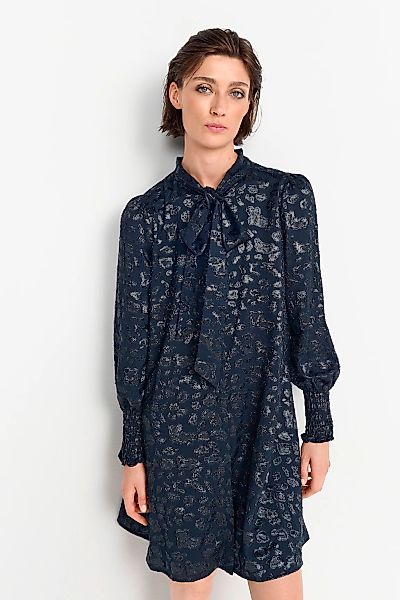 RICHROYAL Minikleid in schimmerndem Jacquard-Look mit Leo-Ausbrenner günstig online kaufen