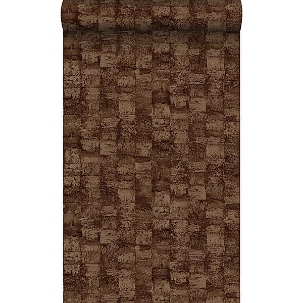 Origin Luxury Wallcoverings Tapete Mit Feiner Struktur Kupferbraun 53 Cm X günstig online kaufen