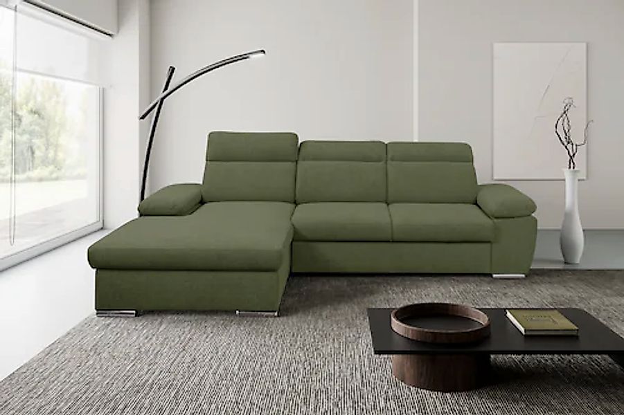 WERK2 Ecksofa »Palma modernes Schlafsofa mit Bettkasten, L-Form, B/T 282/18 günstig online kaufen