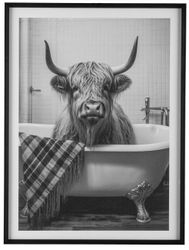 Creativ home Bild mit Rahmen "Leinwandbild Kuh in Badewanne" 1 Stk. tlg. mi günstig online kaufen