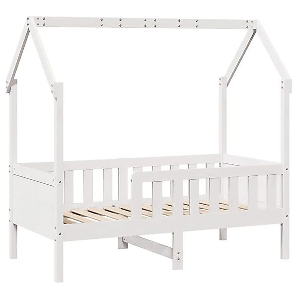 vidaXL Kinderbett Hausbett Weiß 70x140 cm Massivholz Kiefer 850714 günstig online kaufen