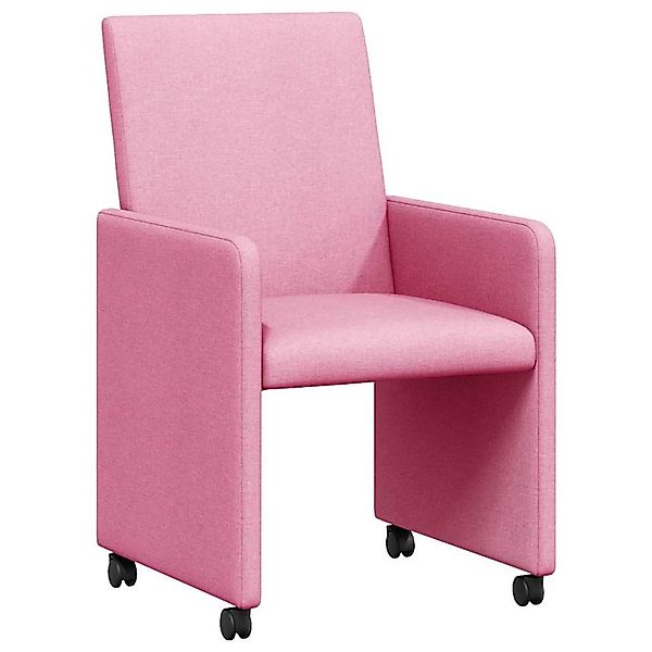 vidaXL Esszimmerstühle mit Rollen 2 Stk Rosa 57 x 66 x 94 cm Stoff 42017816 günstig online kaufen