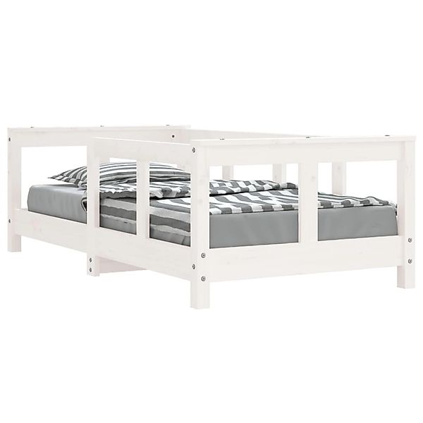 vidaXL Kinderbett Weiß 70x140 cm Massivholz Kiefer 834427 günstig online kaufen