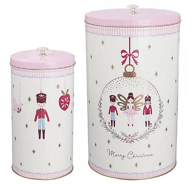 Greengate Geschirr Aufbewahrungsdosen Cindarella White (2-teilig) günstig online kaufen