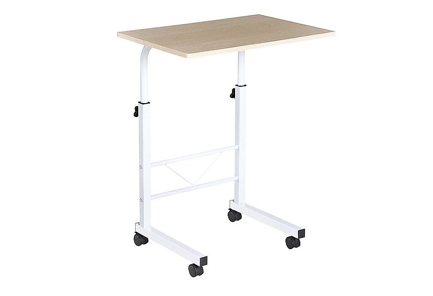 HOMCOM Beistelltisch höhenverstellbarer Couchtisch mit Rädern Feststellbrem günstig online kaufen