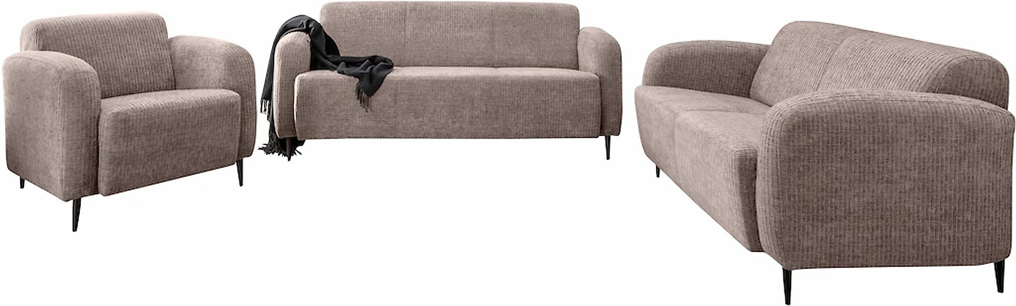 INOSIGN Polstergarnitur "Marone" Set, 3-Sitzer, 2-Sitzer, Sessel, 3 Stk. tl günstig online kaufen