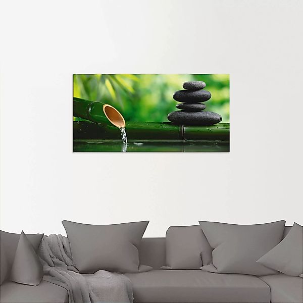 Artland Wandbild »Bambusbrunnen und Zen-Stein«, Zen, (1 St.) günstig online kaufen