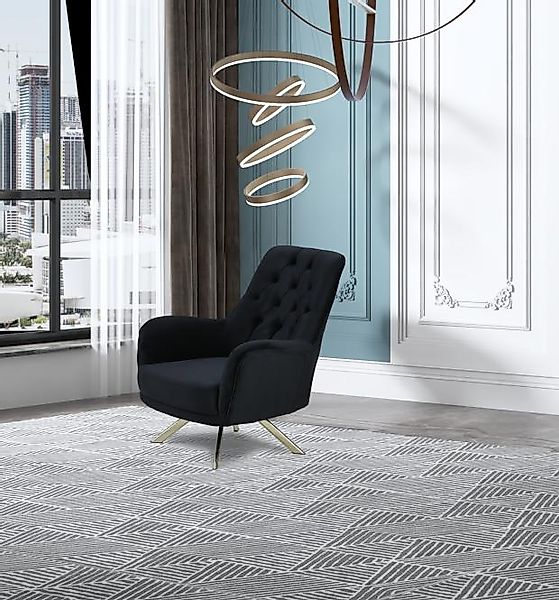 Sessel ca. 83x98x96 cm Schwarz günstig online kaufen