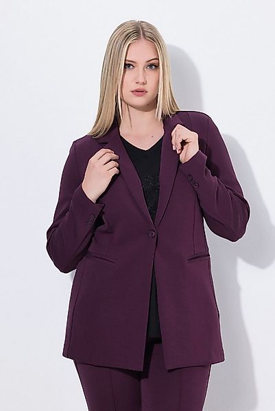 Ulla Popken Jerseyblazer Blazer Punto di Roma A-Linie Reverskragen Stretch günstig online kaufen
