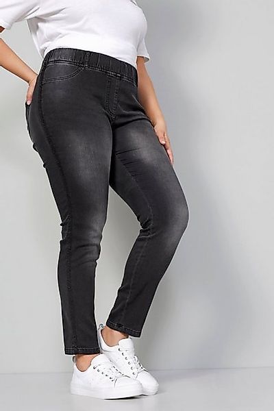 MIAMODA Leggings Jeggings Tight Fit Zierstreifen Elastikbund günstig online kaufen