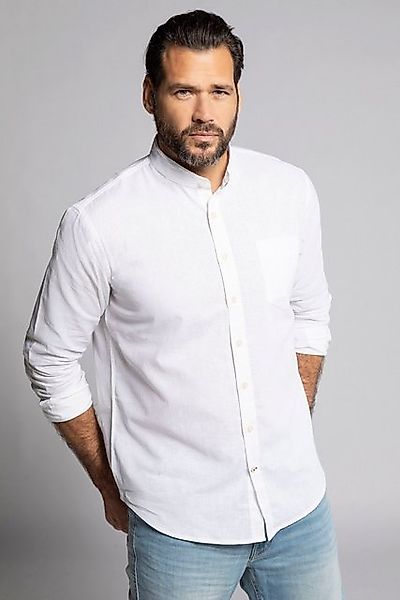 JP1880 Businesshemd Hemd Langarm Leinenmix Stehkragen Modern Fit günstig online kaufen