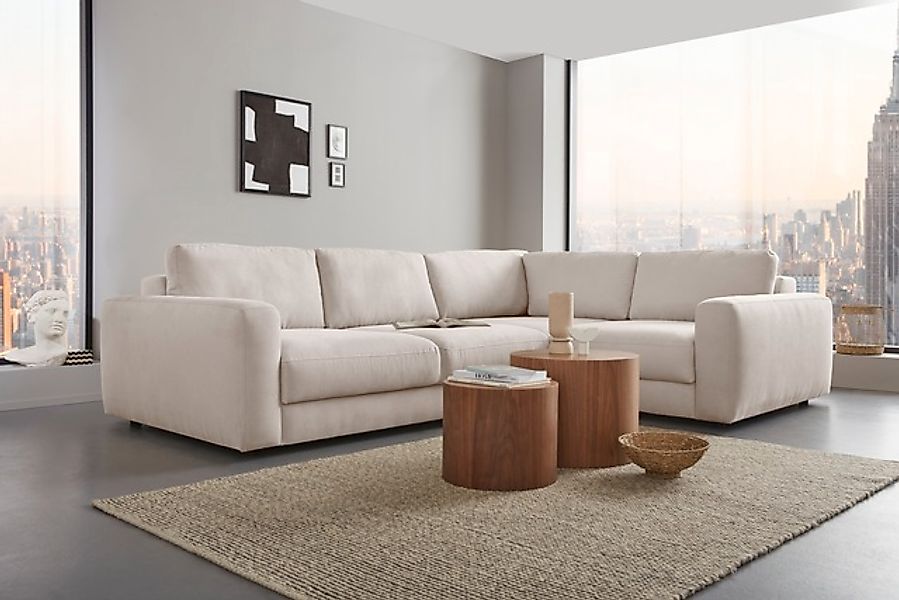 Home affaire Ecksofa »Bloomfield, Breite 304cm, Mega Polsterecke mit viel P günstig online kaufen