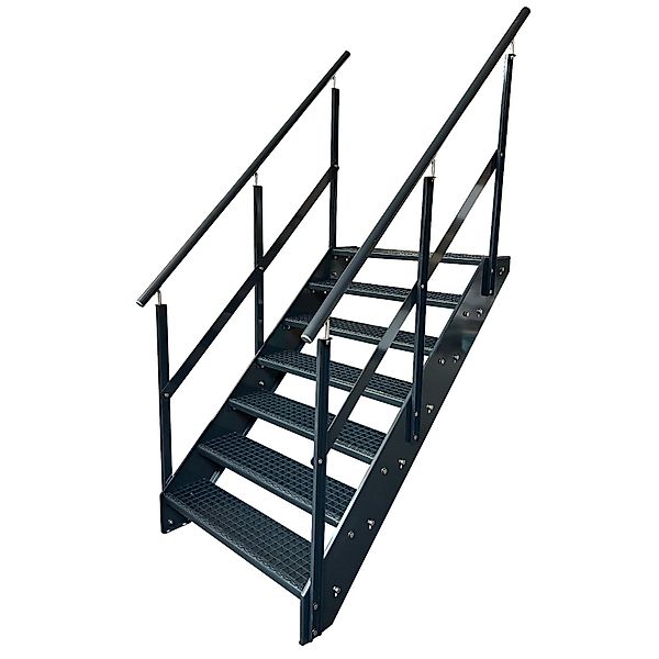 Kaminbau Mierzwa Außentreppe Premium Treppe Anthrazit günstig online kaufen