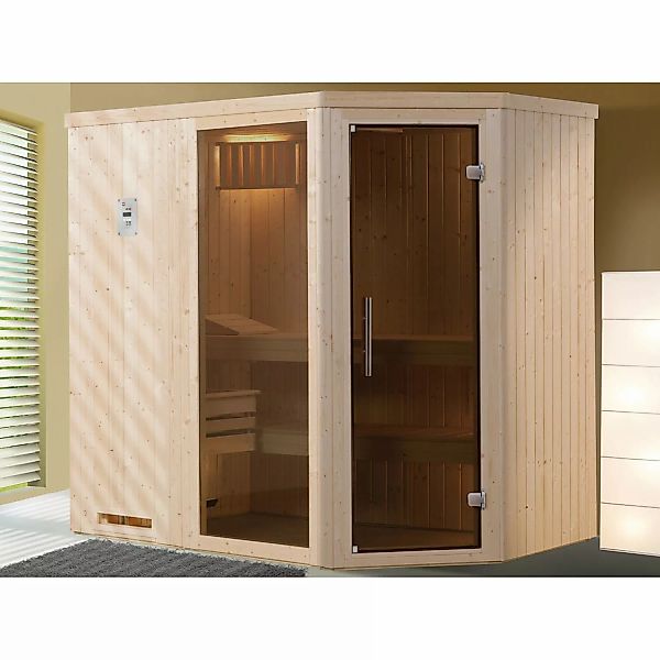 Weka Element-Ecksauna 508 OS Set Gr. 2 mit Glastür und Fensterelement günstig online kaufen