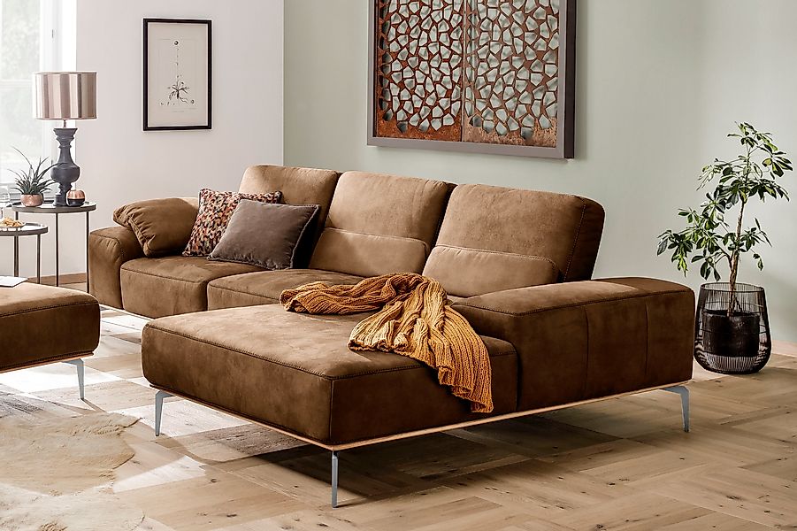 W.SCHILLIG Ecksofa "run, Designsofa, bequem, L-Form", mit elegantem Holzsoc günstig online kaufen