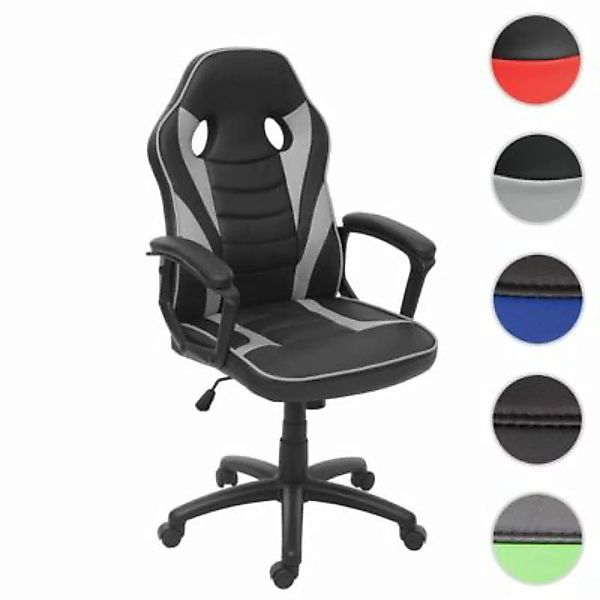 HWC Mendler Bürostuhl Gaming-Chair Kunstleder schwarz/grau günstig online kaufen