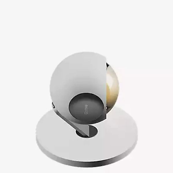 Occhio Io Basso C Tischleuchte LED, Kopf weiß matt/Abdeckung chrom matt/Bod günstig online kaufen