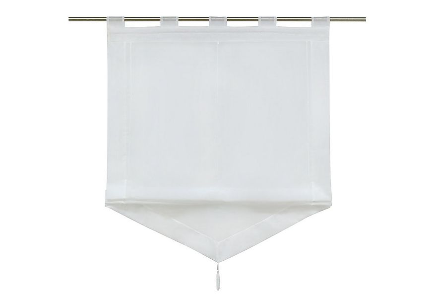 Joyswahl Raffrollo Julia, mit Schlaufen, mit Quaste Dreieck Rollos mit farb günstig online kaufen