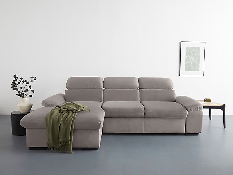 COTTA Ecksofa »Lola L-Form mit Kopfteilfunktion & Hocker«, (Set, mit Hocker günstig online kaufen
