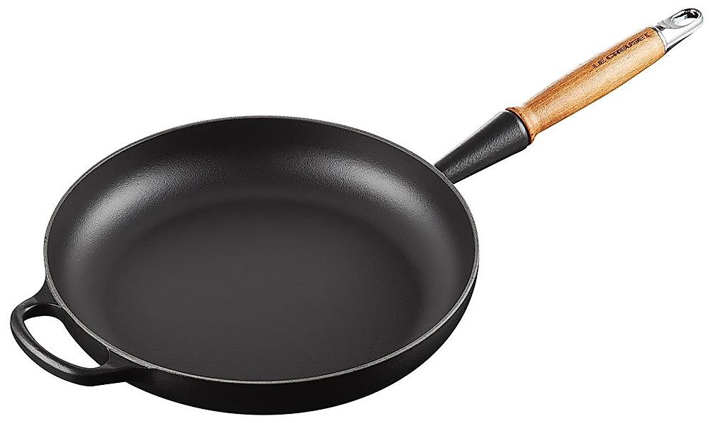 Le Creuset Bratpfanne mit Holzgriff Signature Gusseisen Schwarz 26 cm günstig online kaufen