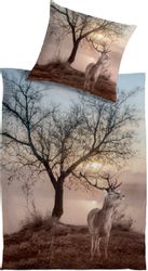 KiNZLER Wendebettwäsche "Winterhirsch" 2 Stk. tlg. aus Mikrofaser günstig online kaufen