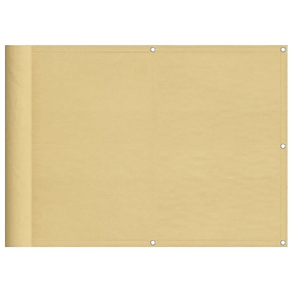 vidaXL Balkon Sichtschutz Sandfarben 75x800 cm 100 % Polyester-Oxford 40000 günstig online kaufen